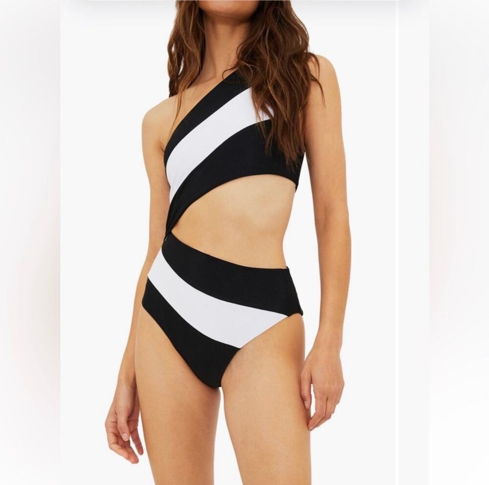 Beach Riot NEW Celine Cutout One Shoulder One Piece Swimsuit XS (NWOT)